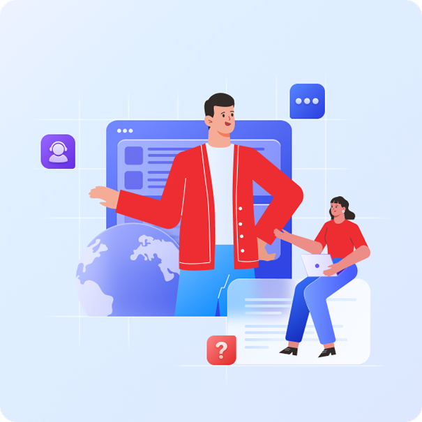 Hire in four steps illustration